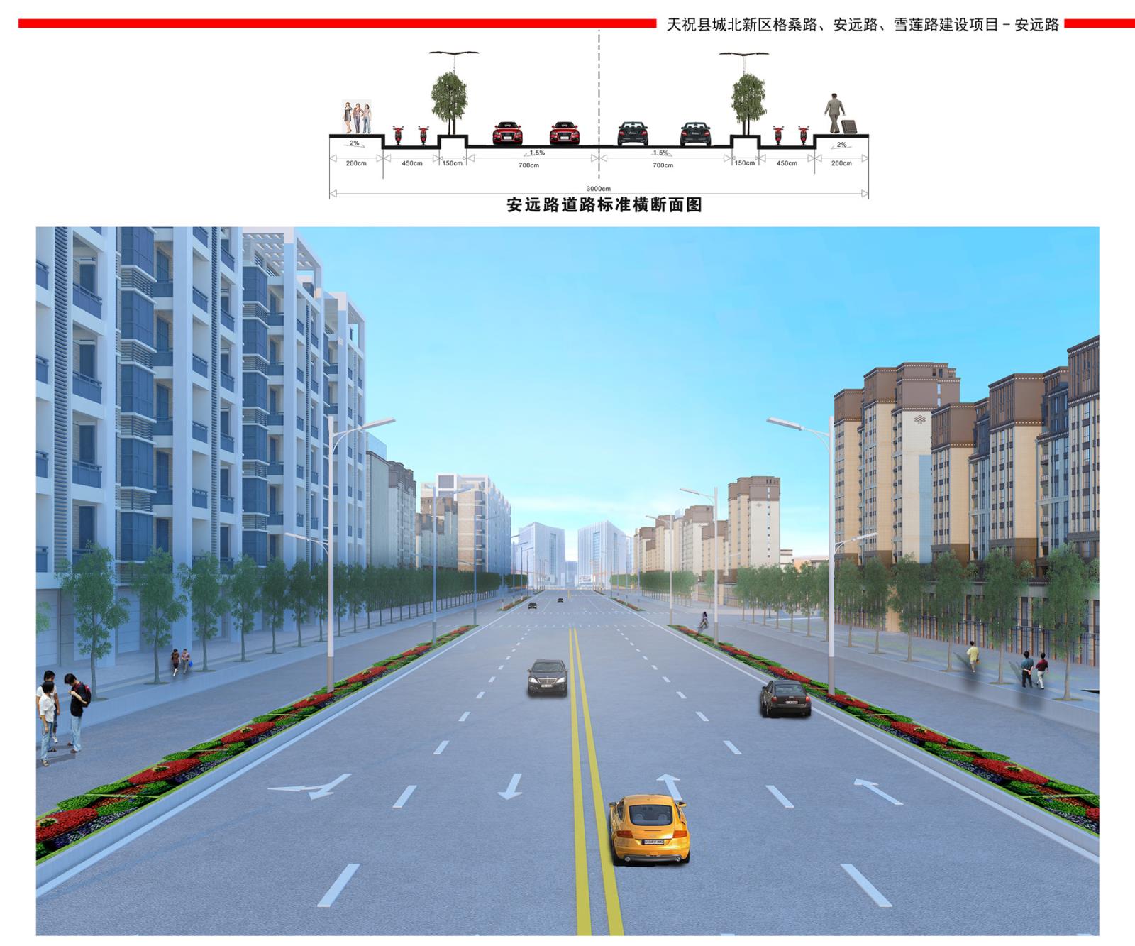 天祝縣城北新區(qū)格桑路、安遠(yuǎn)路、雪蓮路建設(shè)項(xiàng)目